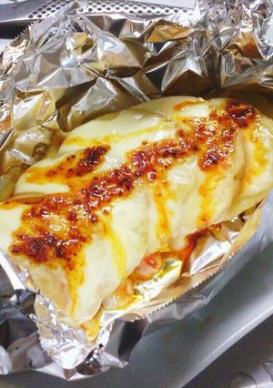 居酒屋風♪ ポテトのラー油チーズ焼き-レシピのメイン写真