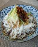納豆と那古野の華のスタミナそうめん
