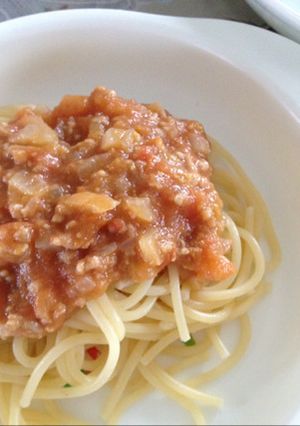 自家製トマト水煮からのミートソース♩-レシピのメイン写真