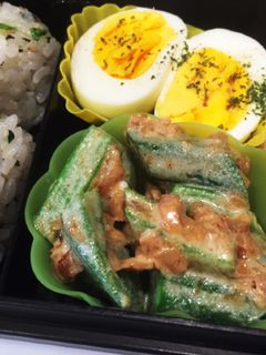 オクラのおかかと梅肉の醤油マヨ和え-レシピのメイン写真