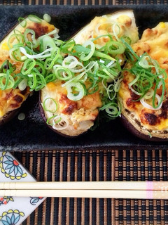 魚グリルで簡単!茄子のゴママヨ焼き-レシピのメイン写真