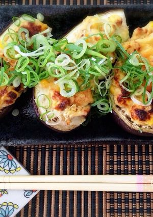 魚グリルで簡単!茄子のゴママヨ焼き-レシピのメイン写真