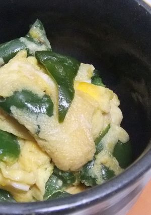 ピーマンの卵とじ-レシピのメイン写真