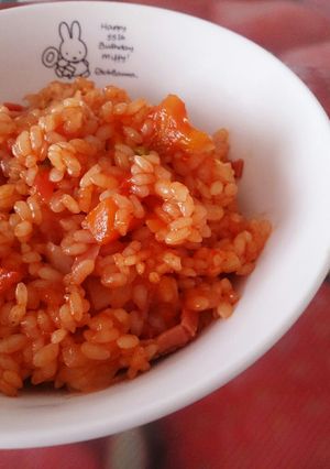 トマトご飯☆シリコンスチーマー＆レンジで-レシピのメイン写真