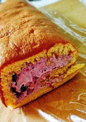 ブルーベリーロールケーキ-レシピのメイン写真