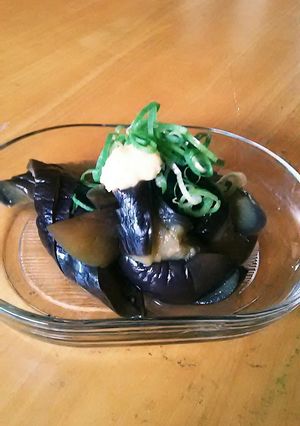 レンジで一人分 茄子の煮浸し-レシピのメイン写真