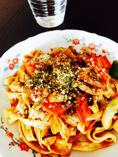 暑い夏にも☆焼きそば風きしめん-レシピのメイン写真