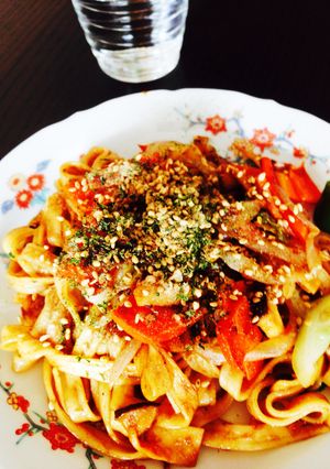 暑い夏にも☆焼きそば風きしめん-レシピのメイン写真