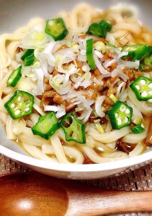 納豆オクラの和風うどん-レシピのメイン写真