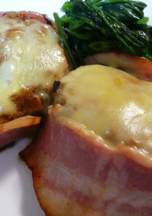 ベーコン巻きチーズハンバーグ-レシピのメイン写真