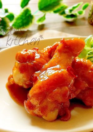 ✿ピリ辛♡手羽元のポン酢照り焼き✿-レシピのメイン写真