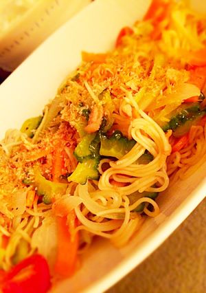 沖縄料理♡ゴーヤ入りそうめんチャンプルー-レシピのメイン写真