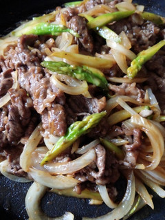 牛肉とアスパラのピリ辛中華風炒め-レシピのメイン写真