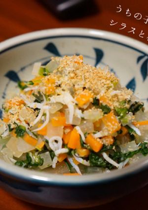 離乳食中期〜後期☆シラスと根菜の出汁煮-レシピのメイン写真