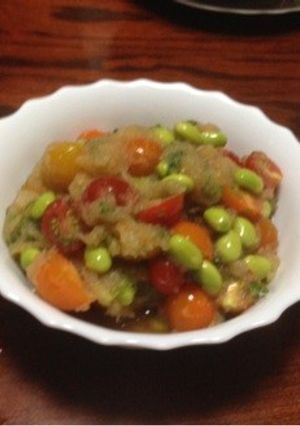 超楽チン！枝豆とトマトのみぞれ和え-レシピのメイン写真