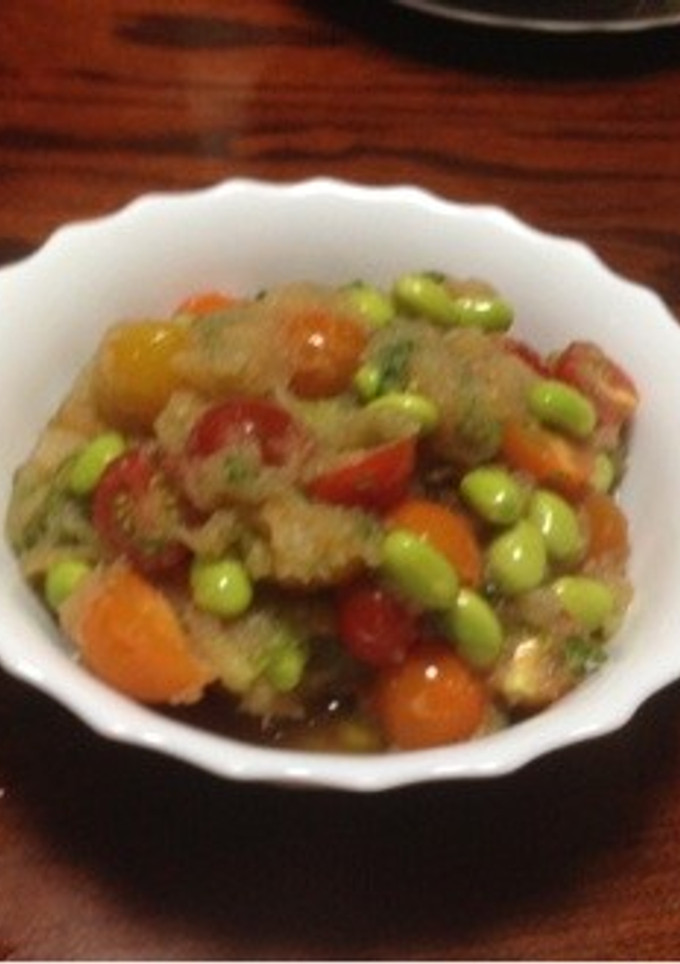 超楽チン！枝豆とトマトのみぞれ和え-レシピのメイン写真