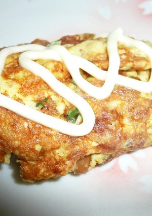 ふわふわ♪納豆オムレツ-レシピのメイン写真