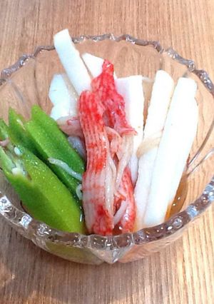 さっぱり♪ オクラと山芋の酢の物-レシピのメイン写真