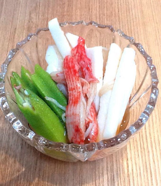 さっぱり♪ オクラと山芋の酢の物-レシピのメイン写真