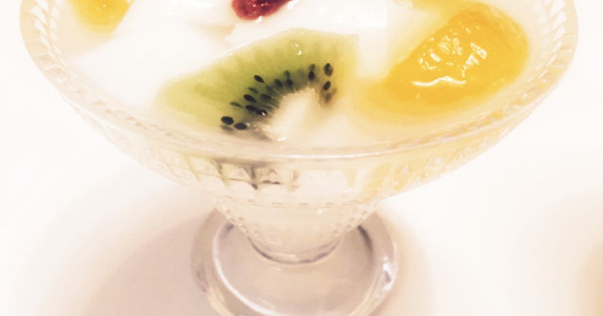 もちもち杏仁豆腐〜梅の花風〜嶺岡豆腐 by fukufuku 【クックパッド