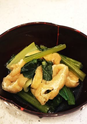 手間少!簡単!小松菜とおあげの煮物-レシピのメイン写真