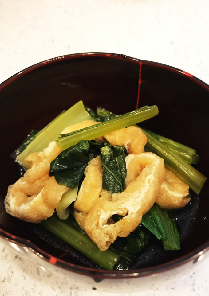 手間少！簡単！小松菜とおあげの煮物-レシピのメイン写真