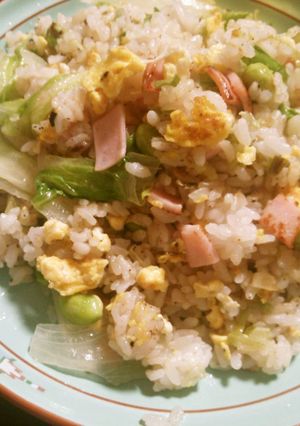 どっさりレタスハムチャーハン♪-レシピのメイン写真