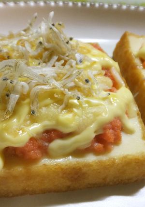 厚揚げたらこのマヨチーズ焼きちりめんのせ-レシピのメイン写真