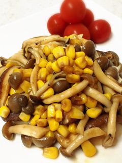 ダイエット♪焼肉のタレできのこコーン炒め-レシピのメイン写真