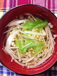 たっぷりきのこのお吸い物-レシピのメイン写真