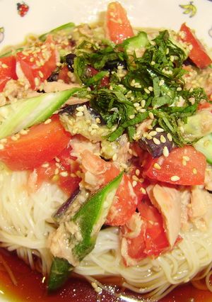 夏の簡単ランチ第二弾☆ツナトマトそうめん-レシピのメイン写真