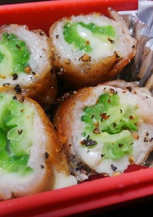 ゴーヤとチーズの豚バラ巻き-レシピのメイン写真