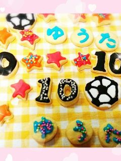 お誕生日アイシングクッキー-レシピのメイン写真
