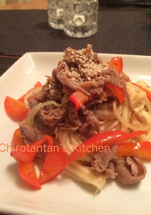 夏にさっぱり梅肉焼きうどん☆-レシピのメイン写真