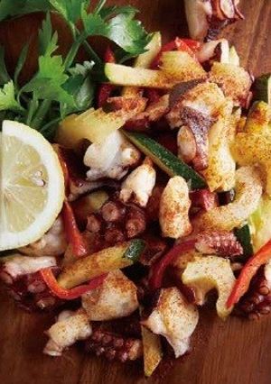 長崎産タコとセロリのスパイシー炒め-レシピのメイン写真