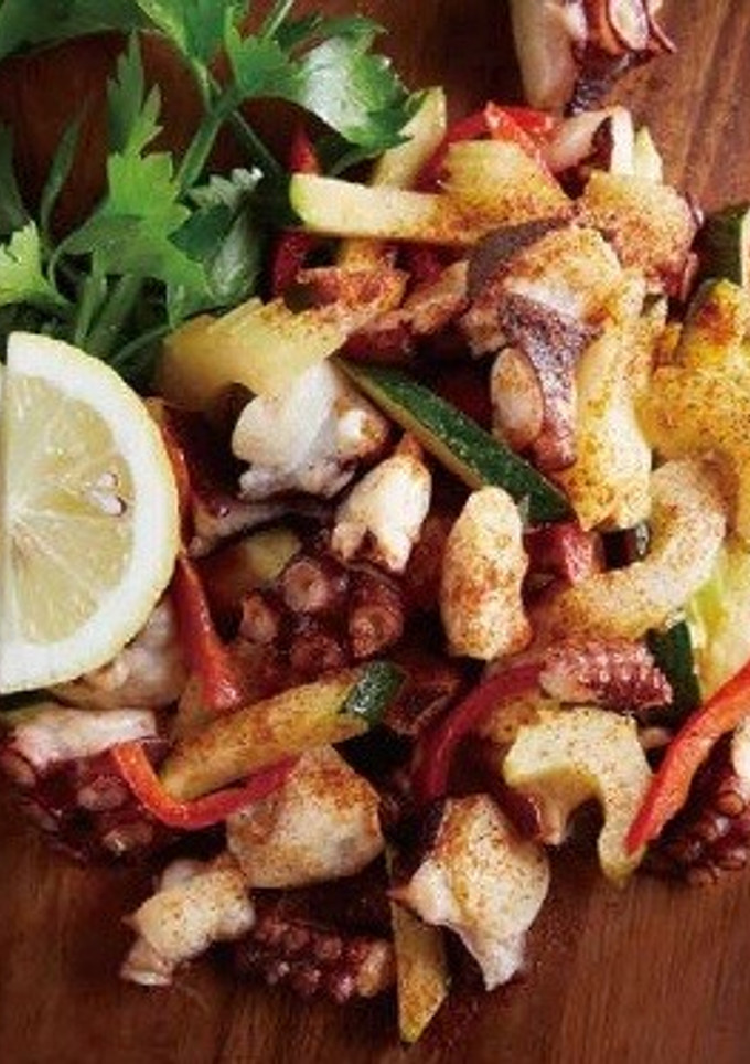 長崎産タコとセロリのスパイシー炒め-レシピのメイン写真