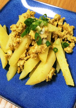 簡単！電子レンジでじゃがいものカレー炒め-レシピのメイン写真