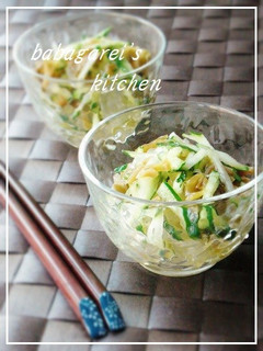 ヘルシーおつまみ✿搾菜入りところてん-レシピのメイン写真