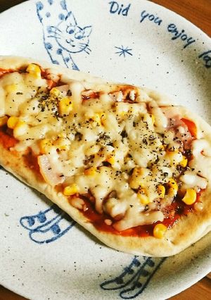 簡単★自家製お手軽BBQソースナンピザ♪-レシピのメイン写真