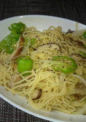 豚肉とししとうのパスタ-レシピのメイン写真