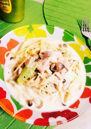 ツナ缶で簡単！豆乳クリームパスタ-レシピのメイン写真