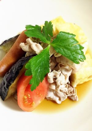 揚げだし豆腐と豚しゃぶの夏野菜盛り-レシピのメイン写真
