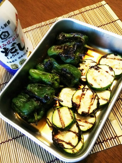 ピーマン&ズッキーニ!魚焼きグリルで…♪-レシピのメイン写真