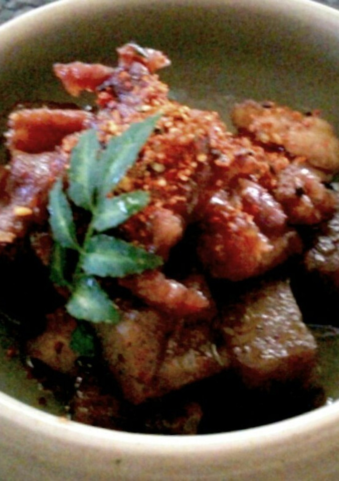 豚筋肉と蒟蒻の甘辛煮♪-レシピのメイン写真