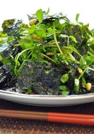豆苗と韓国海苔のシャキうまサラダ-レシピのメイン写真