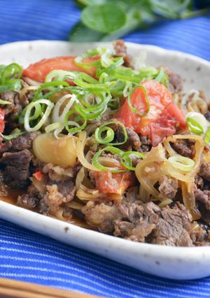 簡単！牛肉とトマトのさっぱり煮-レシピのメイン写真