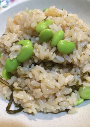 うまうま♬塩昆布枝豆ご飯☆-レシピのメイン写真