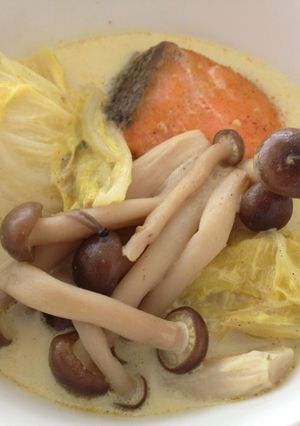 鮭と白菜のカレークリーム煮　昆布水仕立て-レシピのメイン写真
