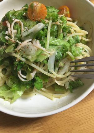 サニーレタス大量消費！冷製パスタ-レシピのメイン写真