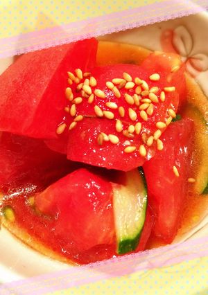 べんりで酢で簡単中華トマトサラダ-レシピのメイン写真